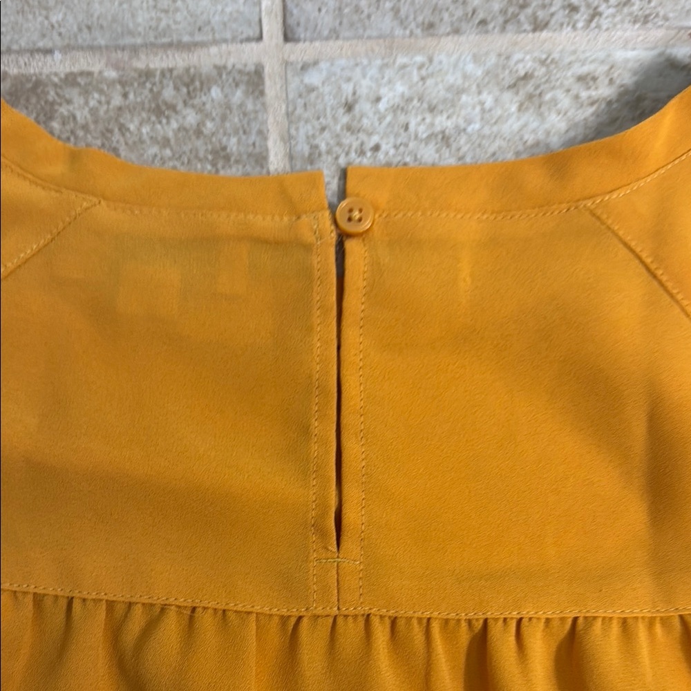 LOFT Golden Ruffle Sleeve Top - Picture 4 of 4